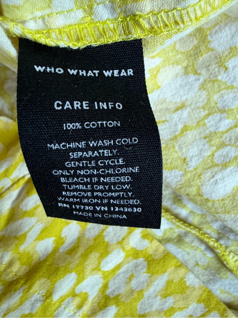 Who What Wear Yellow Square-Neck Puff-Sleeve Maxi Dress - Picture 8 of 8